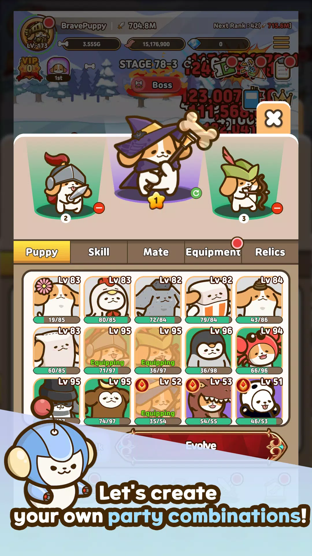 Bravepuppy Idle Adventure স্ক্রিনশট 2