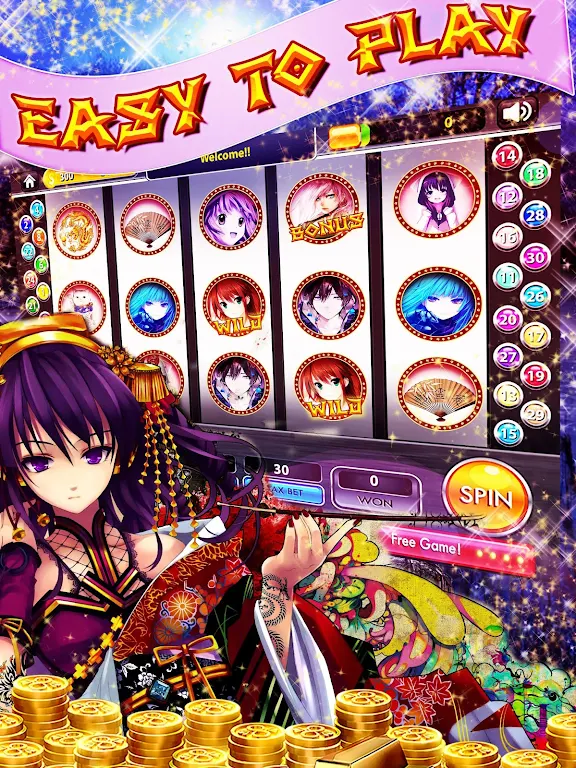 Anime Slots – Tokyo Pokies স্ক্রিনশট 0