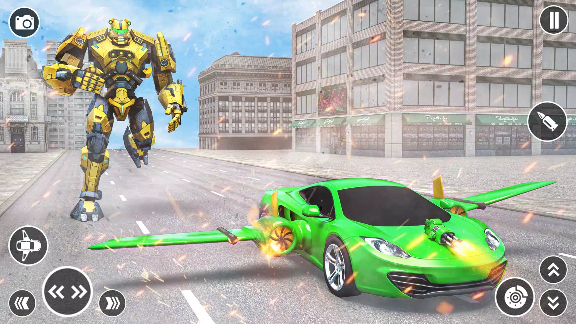 Flying Car Robot Shooting Game スクリーンショット 3