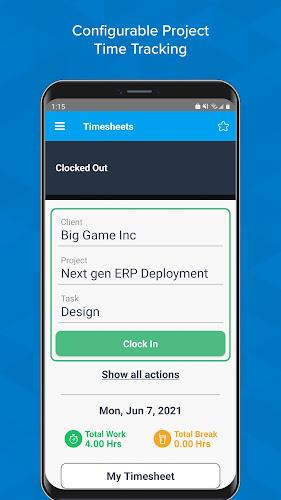 Timesheets - Time Tracking App Schermafbeelding 2