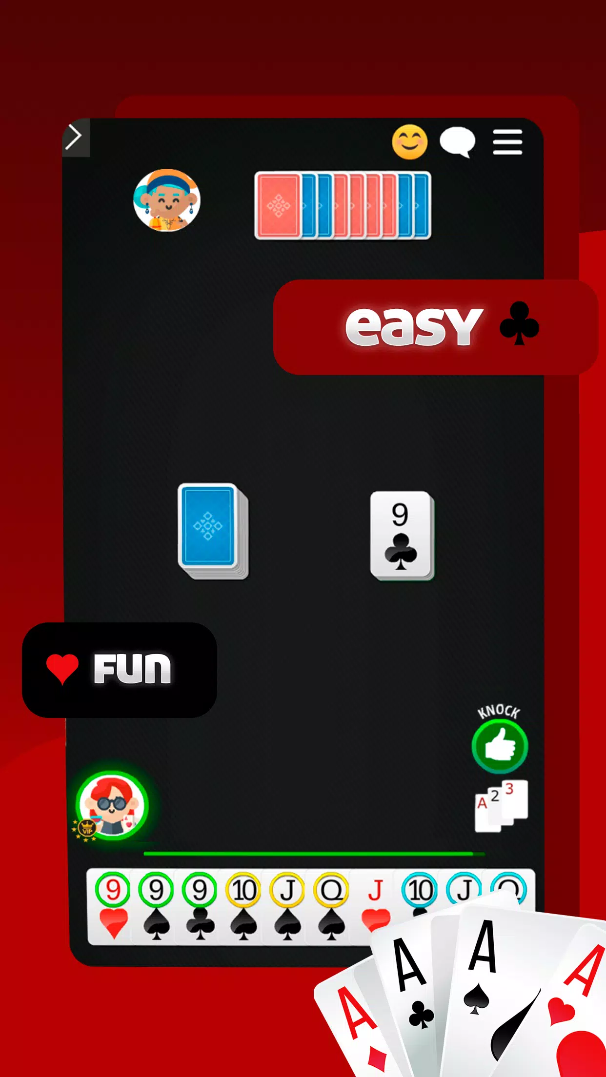 Straight Gin Rummy Online 스크린샷 1
