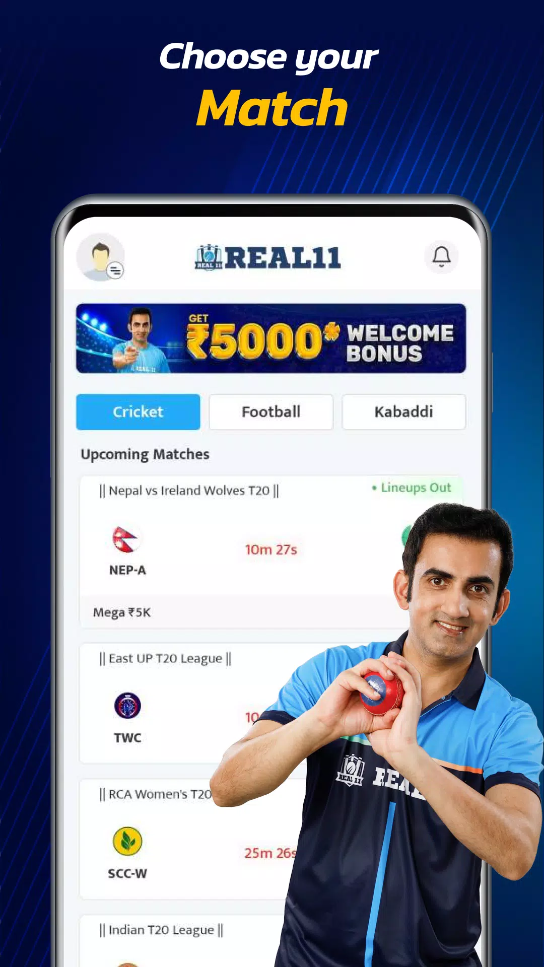 Real11: Play Fantasy Cricket ภาพหน้าจอ 3