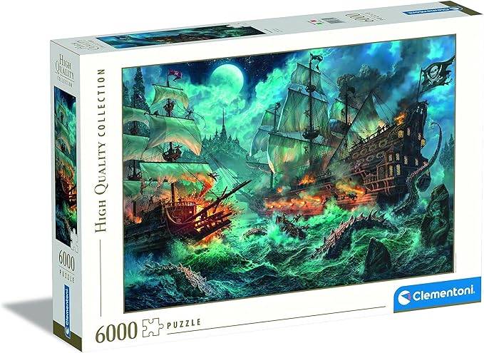 Clementoni - 36530 Collection Puzzle Pirates Battle - Jigsaw Puzzle 6000 Pieces