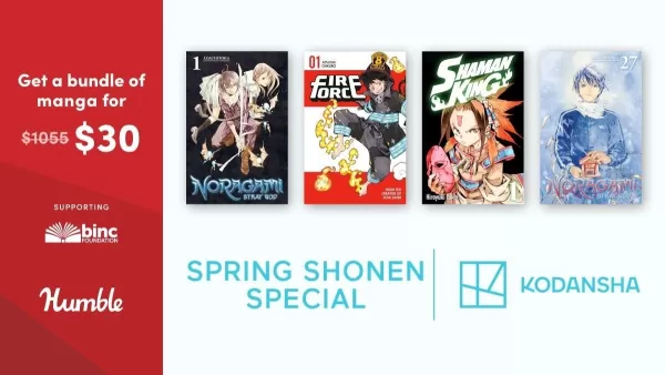 Manga Shonen da Spring Shone de Humble Bundle: 96 Volumes of Fire Force, Noragami por US $ 30