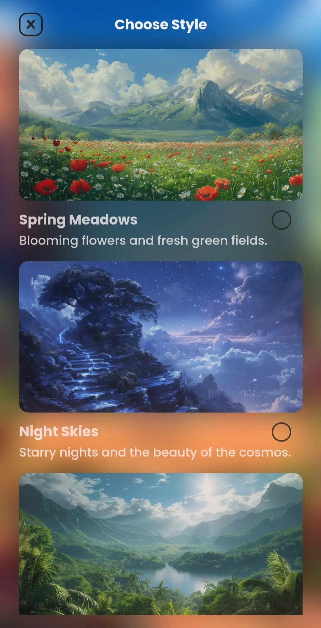 AI Landscape Generator App Screenshot 1