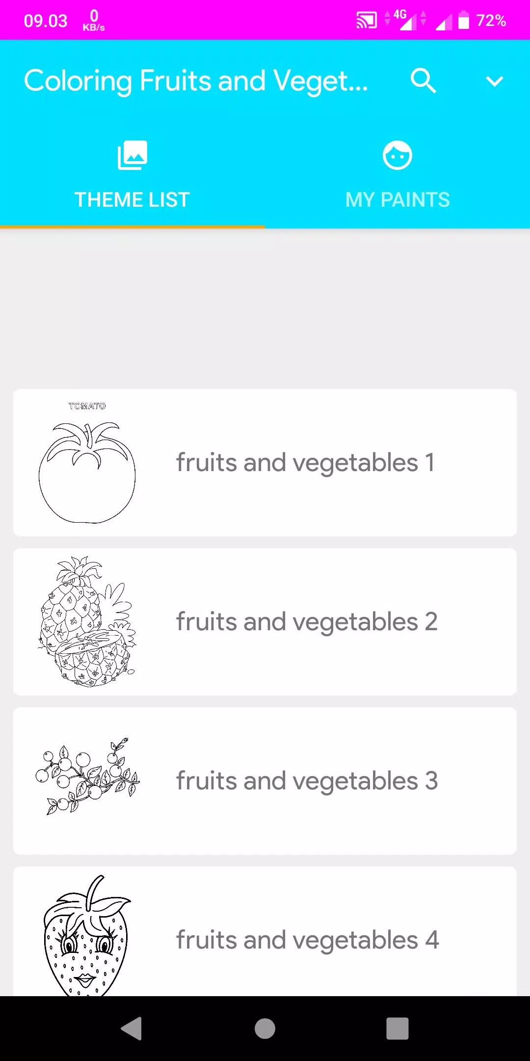 Coloring Fruits And Vegetables應用截圖第0張