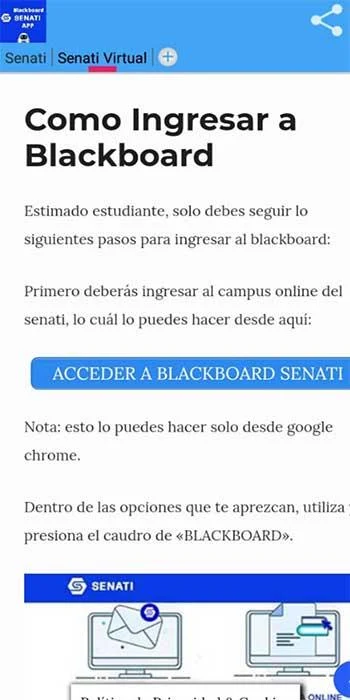 Senati Blackboard Скриншот 1