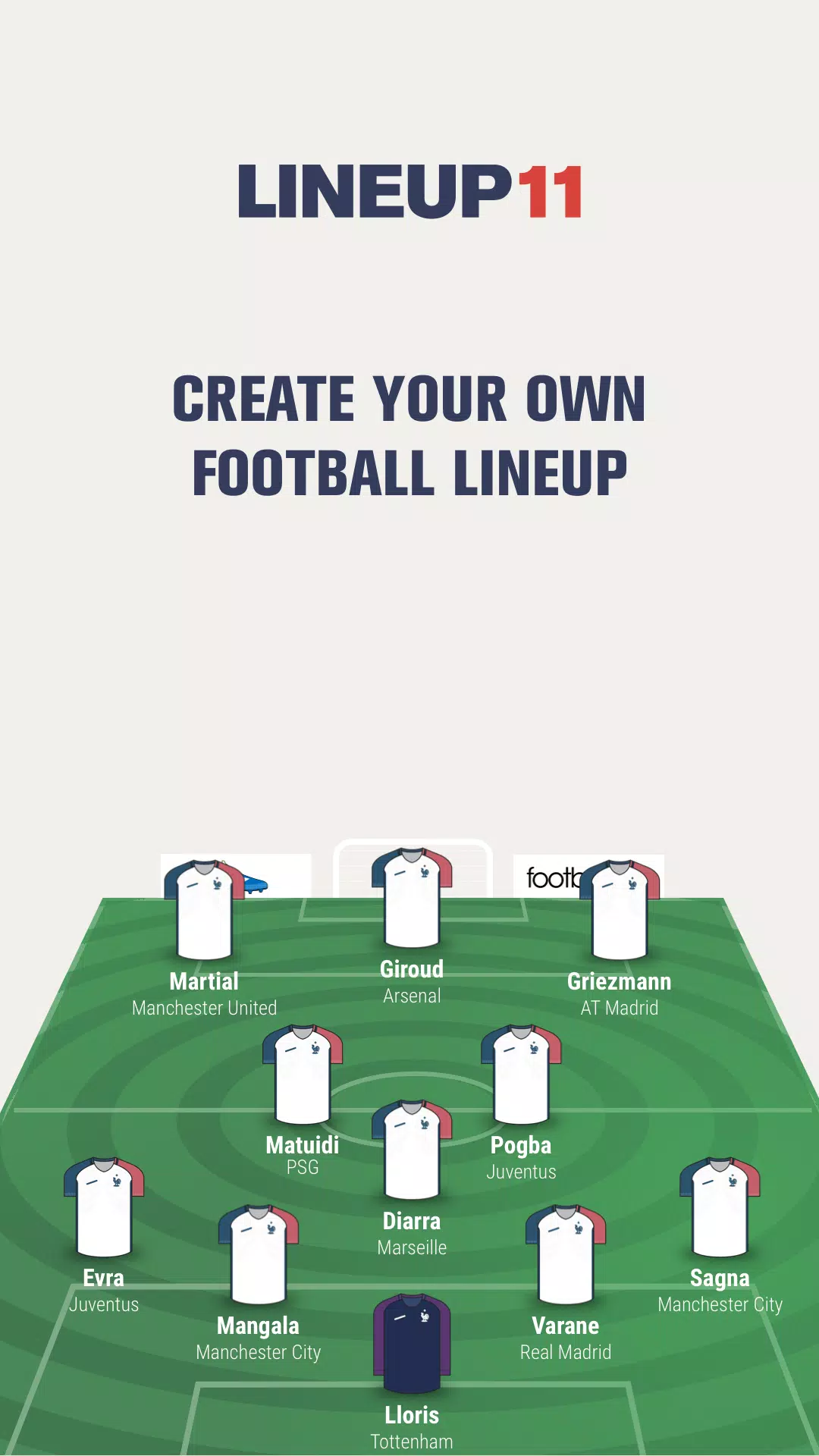 LINEUP11: Fußballaufstellung Screenshot 0