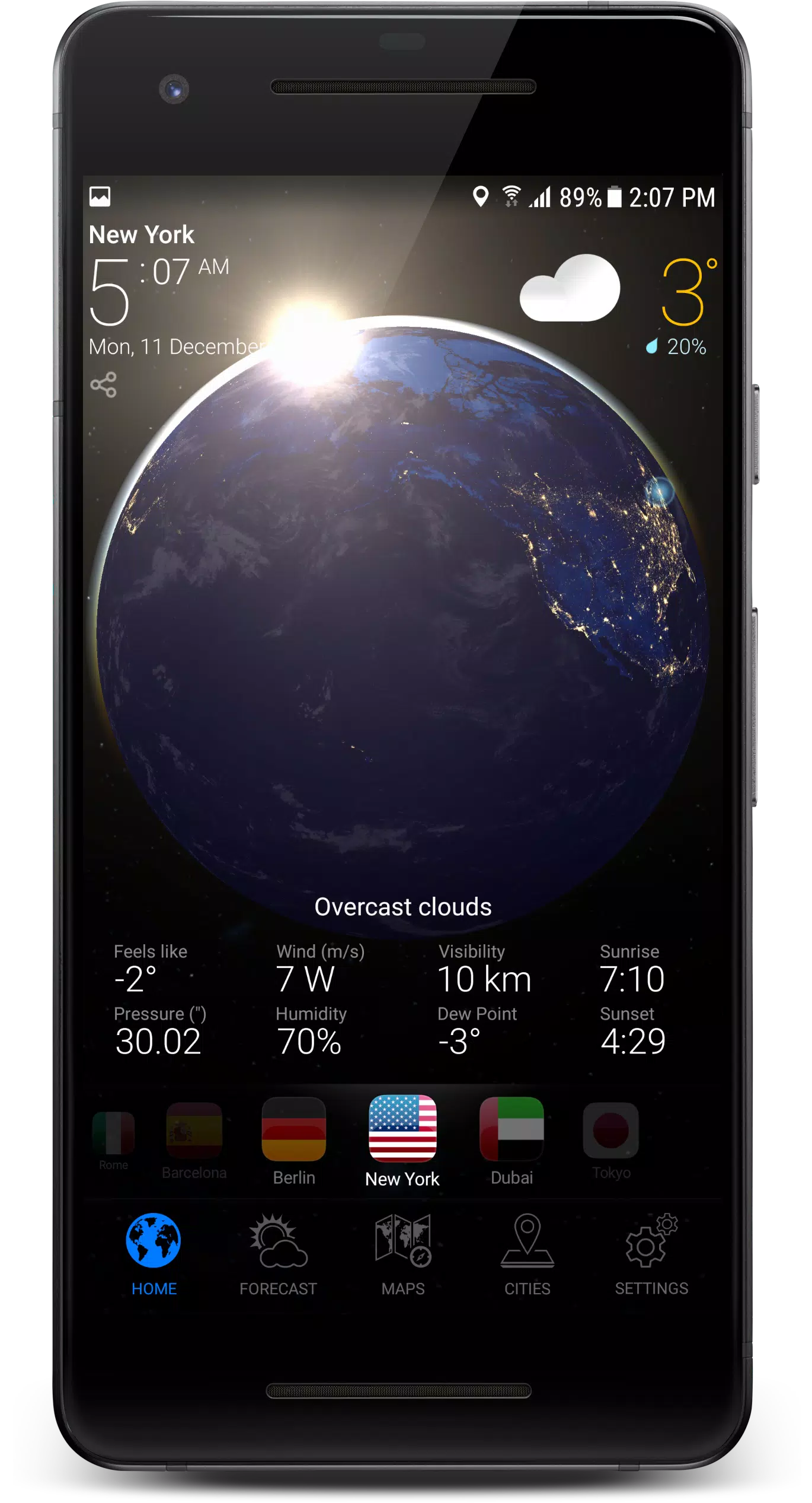 3D EARTH PRO - local forecast Screenshot 1