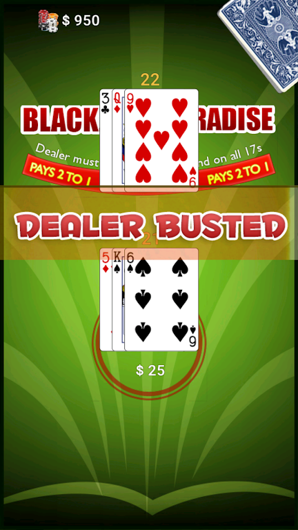 BlackJack Paradise Capture d'écran 1