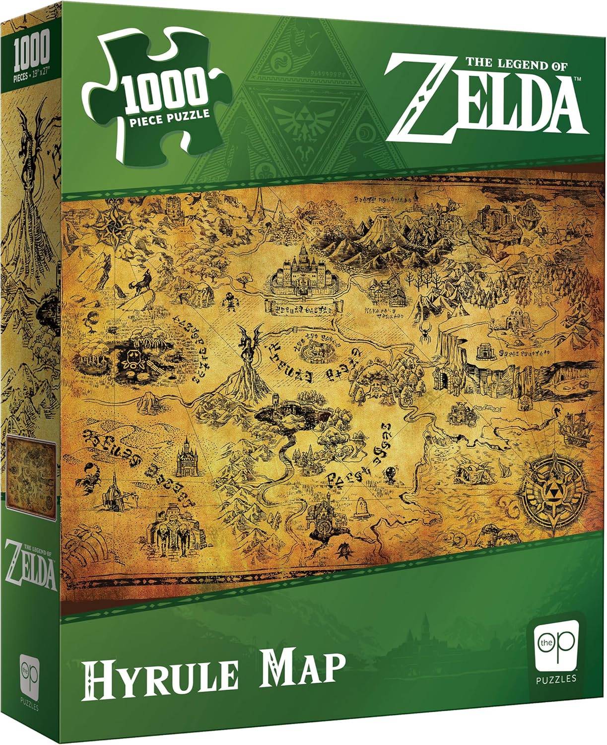 Zelda Hyrule မြေပုံ၏ဒဏ် leg ာရီမြေပုံ 1000 သည် Jigsaw ပဟေ uzzle ိ